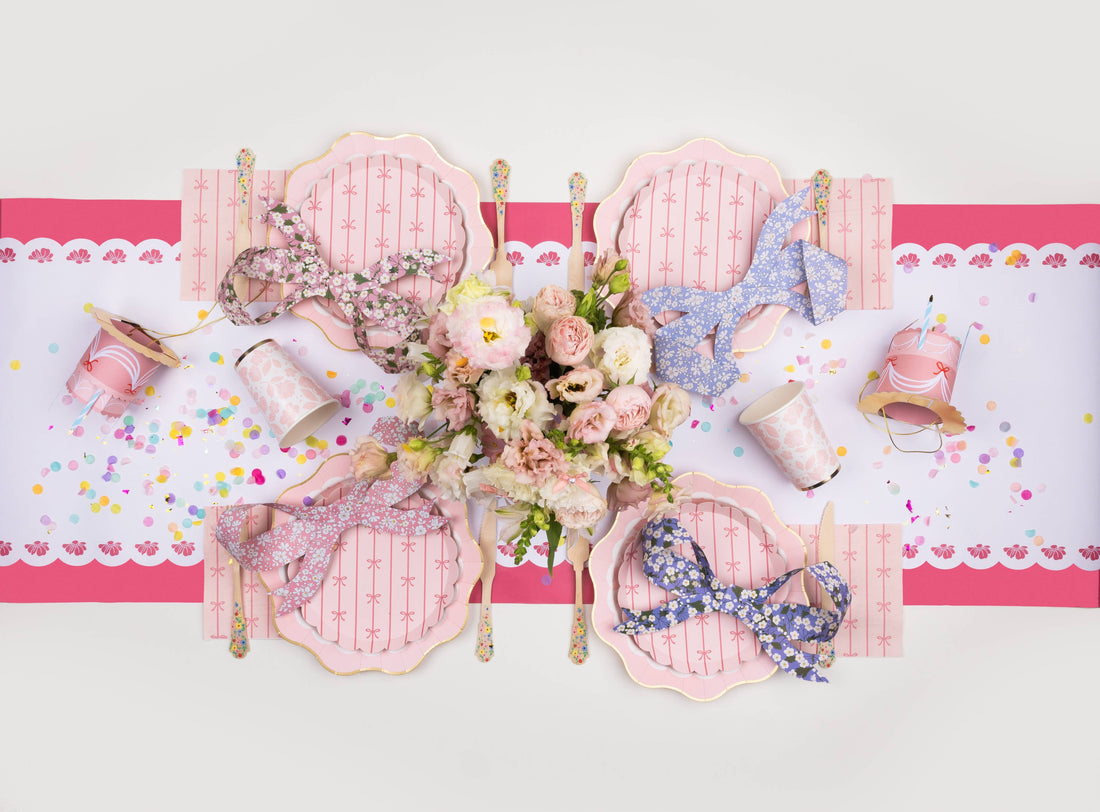 Petal Pink Signature Bow Small Plates