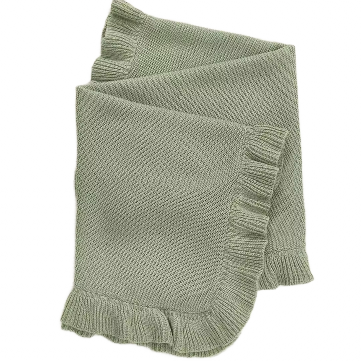 Ruffle Edge Baby Quilt Blanket