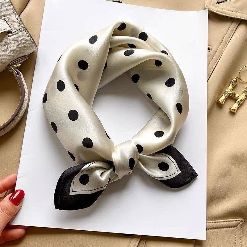 Polka Dot Silk-Touch Scarf