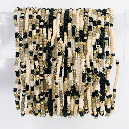 Assorted 2mm Stretch Seed Bead Bracelets