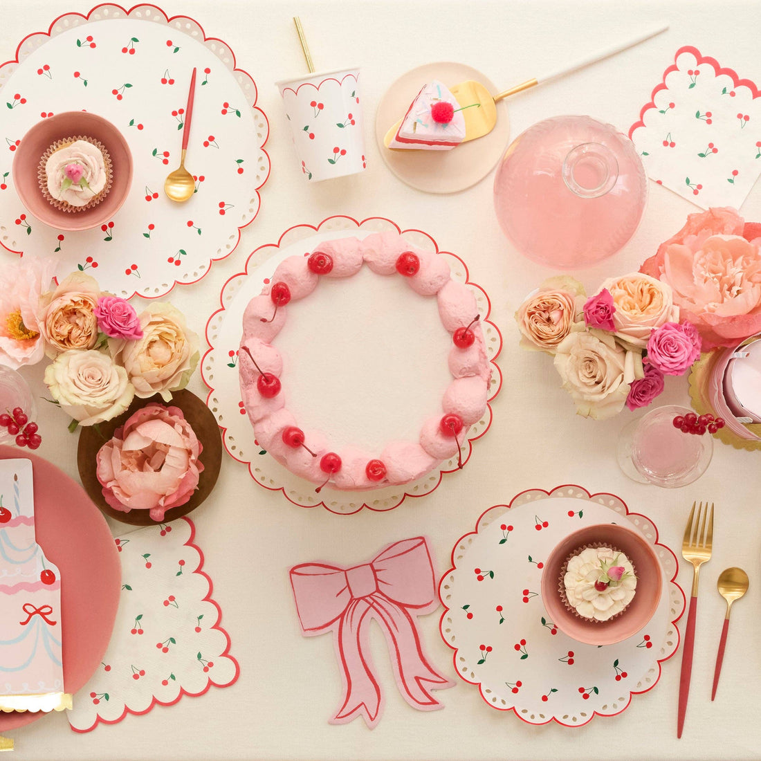 Cherry Pattern Large Napkins