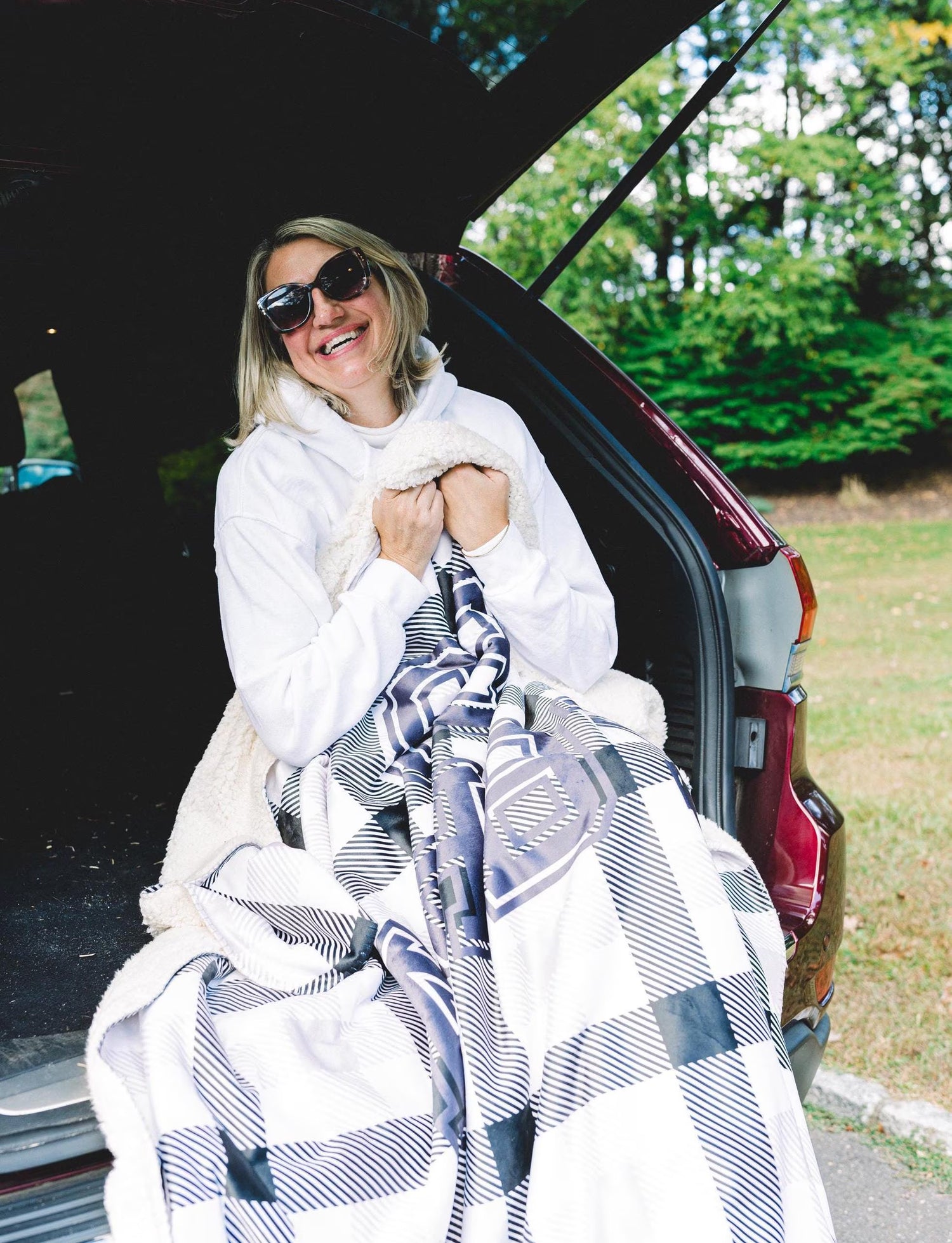 Plaid Personalized Tailgating Blanket