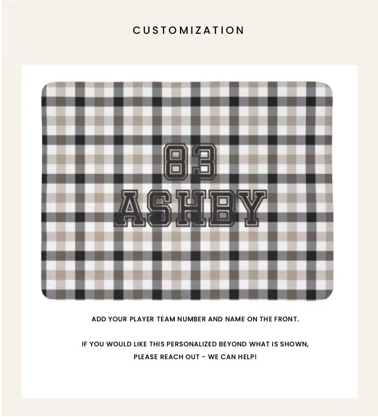 Plaid Personalized Tailgating Blanket