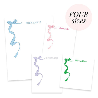 Personalized Notepad with Bow Design