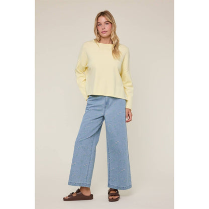 Boat Neck Lightweight Sweater