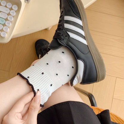 All-Match New Polka Dot Mid-Calf Socks