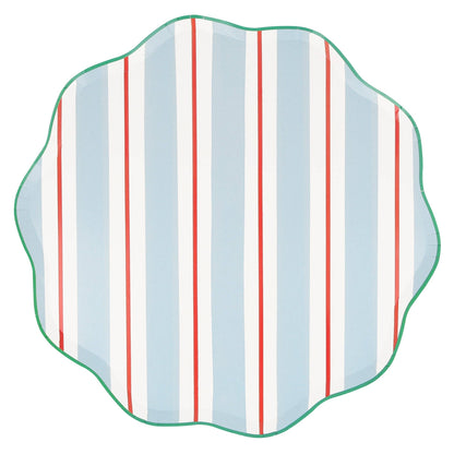 Preppy Stripe Dinner Plates