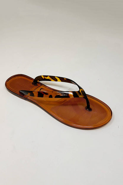 Tortoise jelly thong sandal