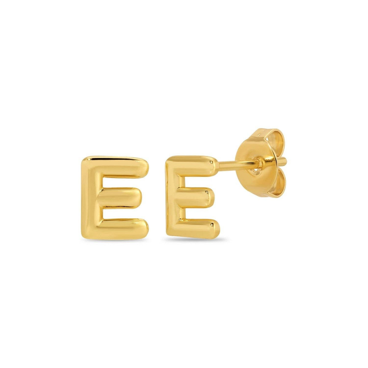 Initial Stud Earrings on Velvet