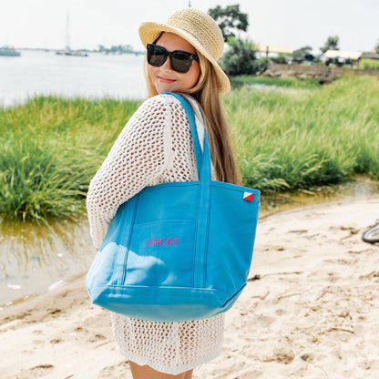 Embroidered Canvas Tote Bag for Beach