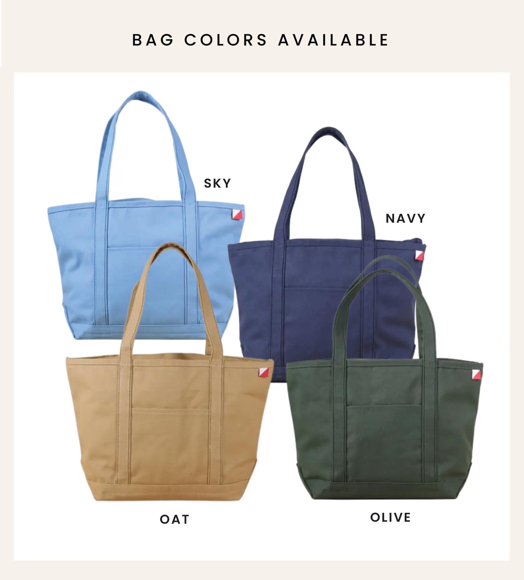 Embroidered Canvas Tote Bag for Beach
