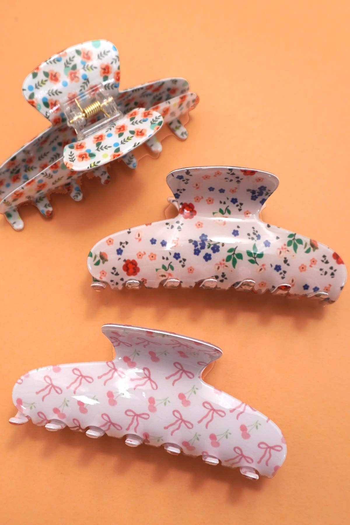 Large Bow Flower Pretty Hair Claw Clips