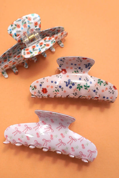 Large Bow Flower Pretty Hair Claw Clips