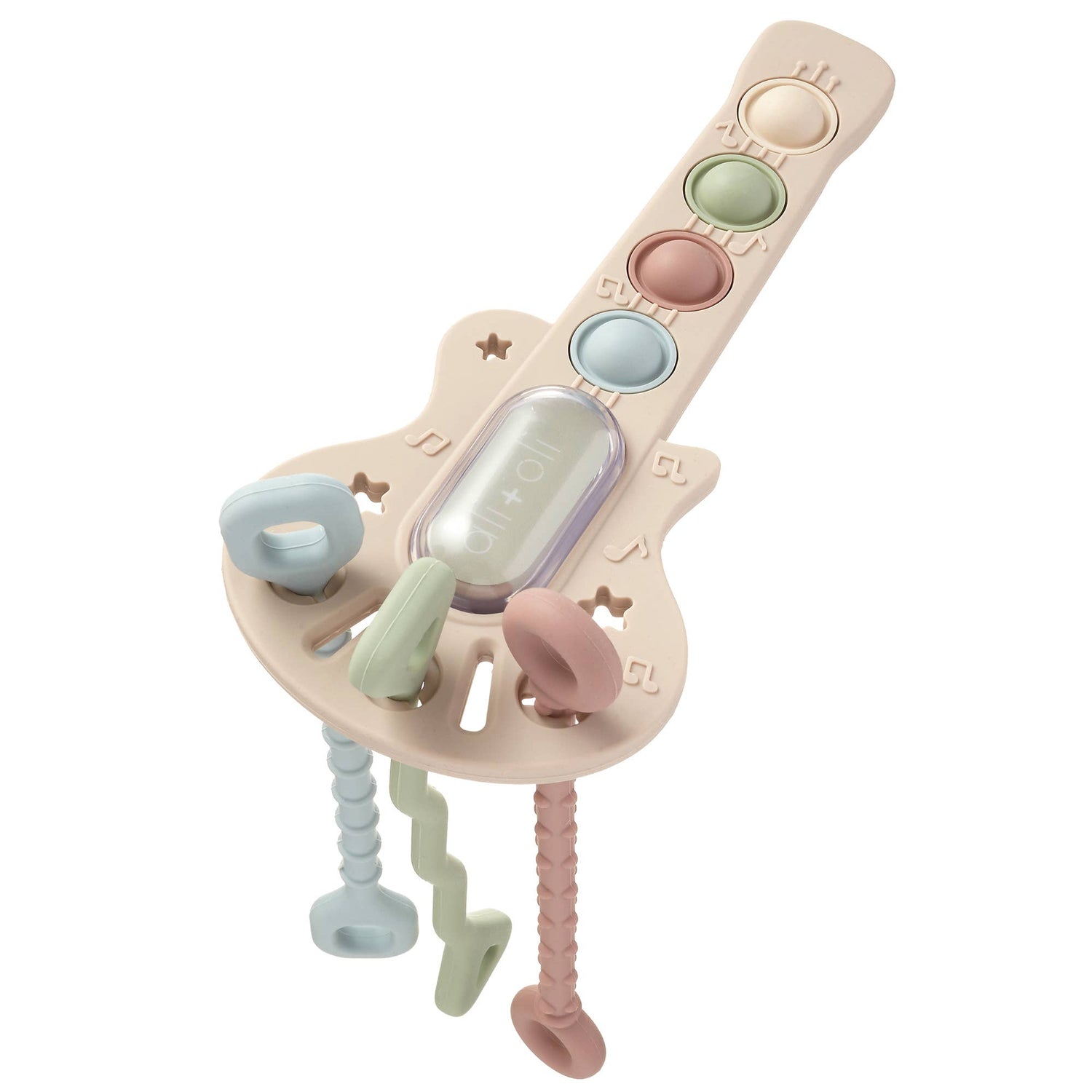Guitar-Shaped Sensory Pull &amp; Teether Activity Toy