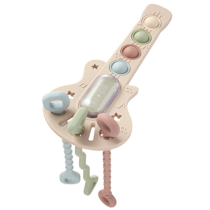 Guitar-Shaped Sensory Pull &amp; Teether Activity Toy