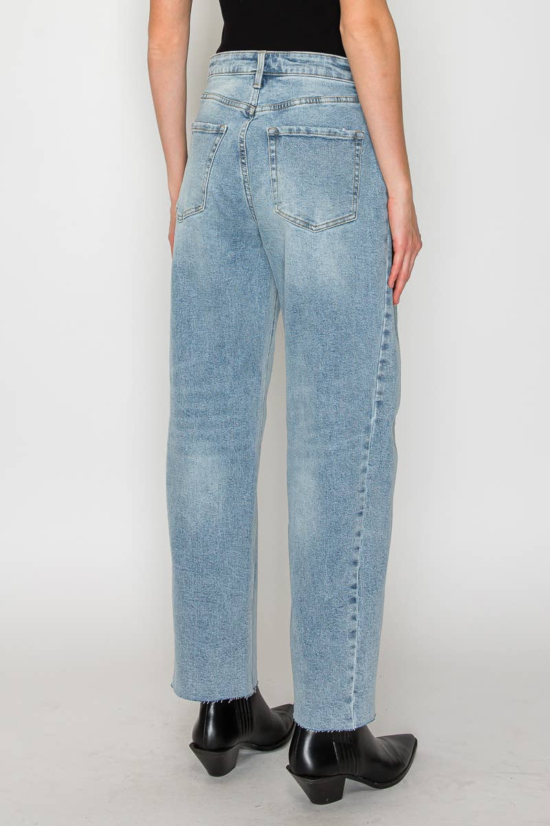 High Rise Barrel Jeans