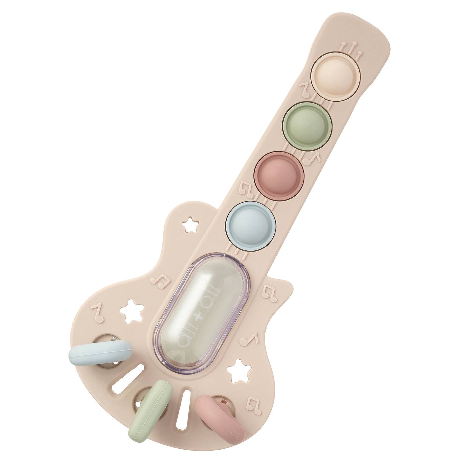 Guitar-Shaped Sensory Pull &amp; Teether Activity Toy