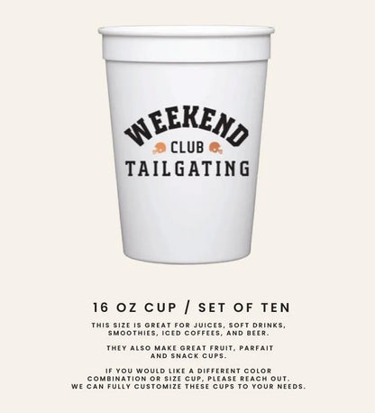 Tailgating Weekend Club Plastic Cups