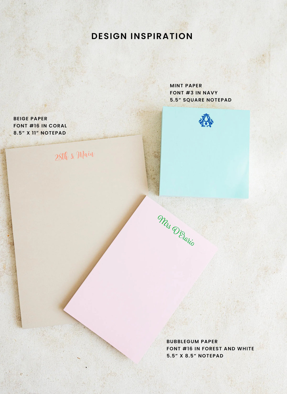 Custom Monogram Notepad