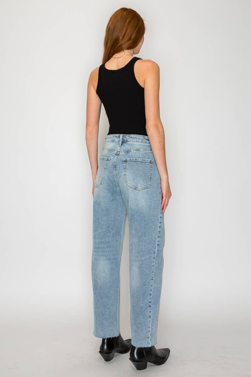 High Rise Barrel Jeans