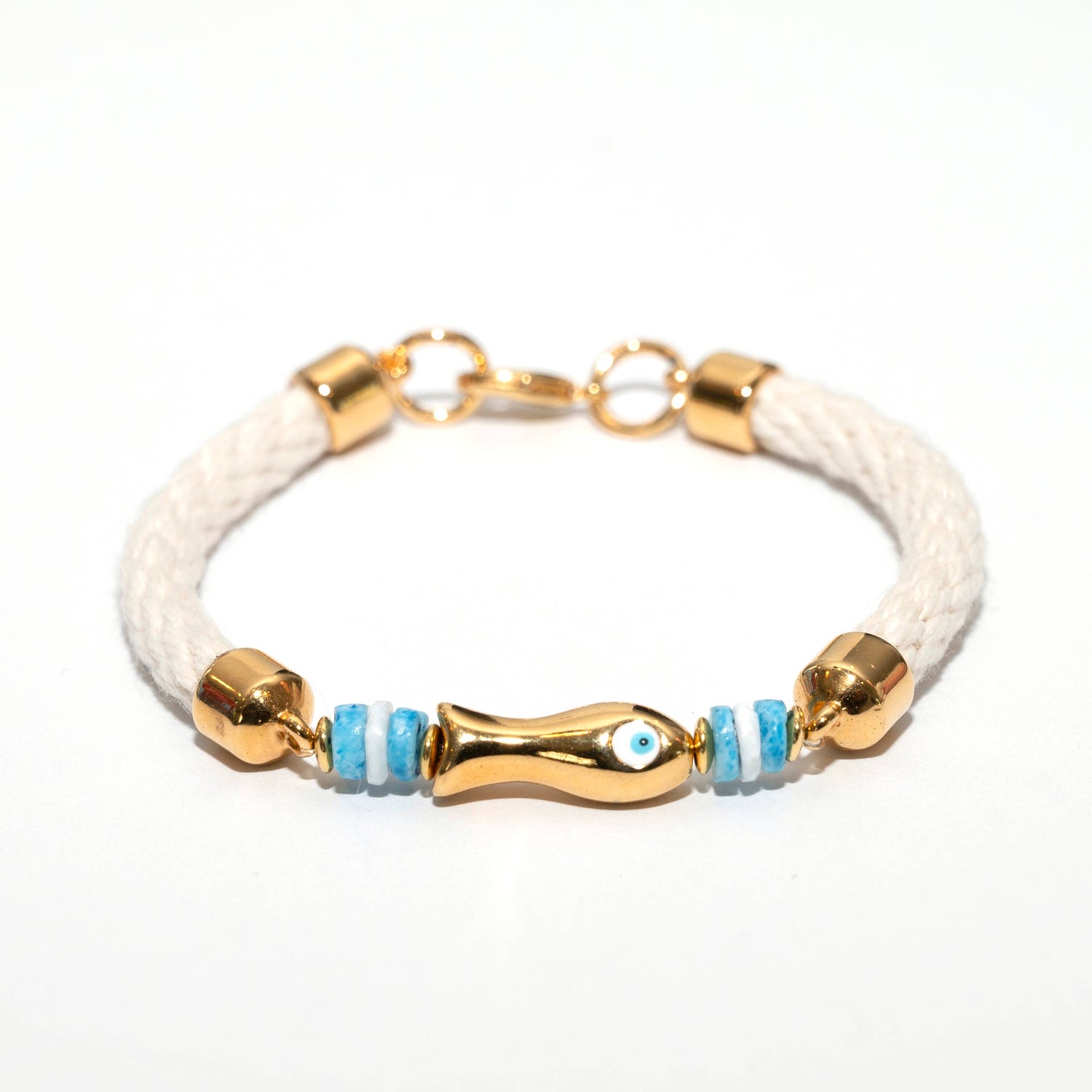 Chappie - Ivory/Gold - Nautical Rope Bracelet