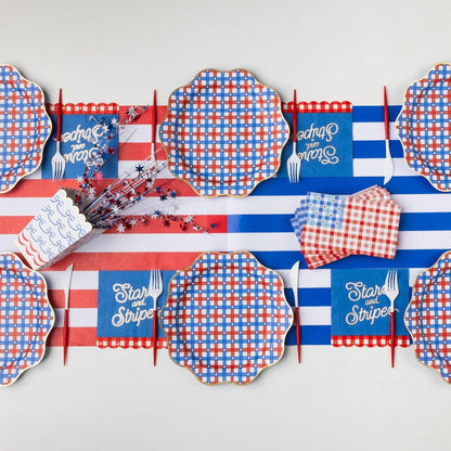 American Flag Gingham Guest Towels