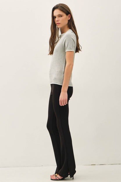 Layered Look Essential Short Sleeve Sweater Top