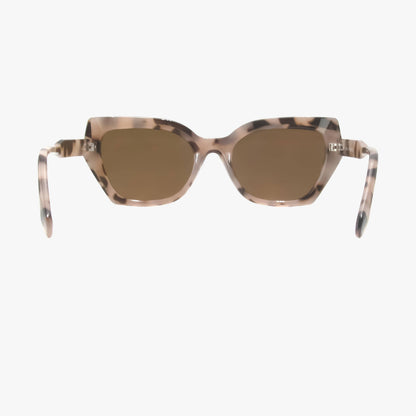 Nova Silt Tortoise Geometric Cat Eye Fashion Sunglasses