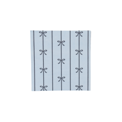 Sky Blue Signature Bow Small Napkins