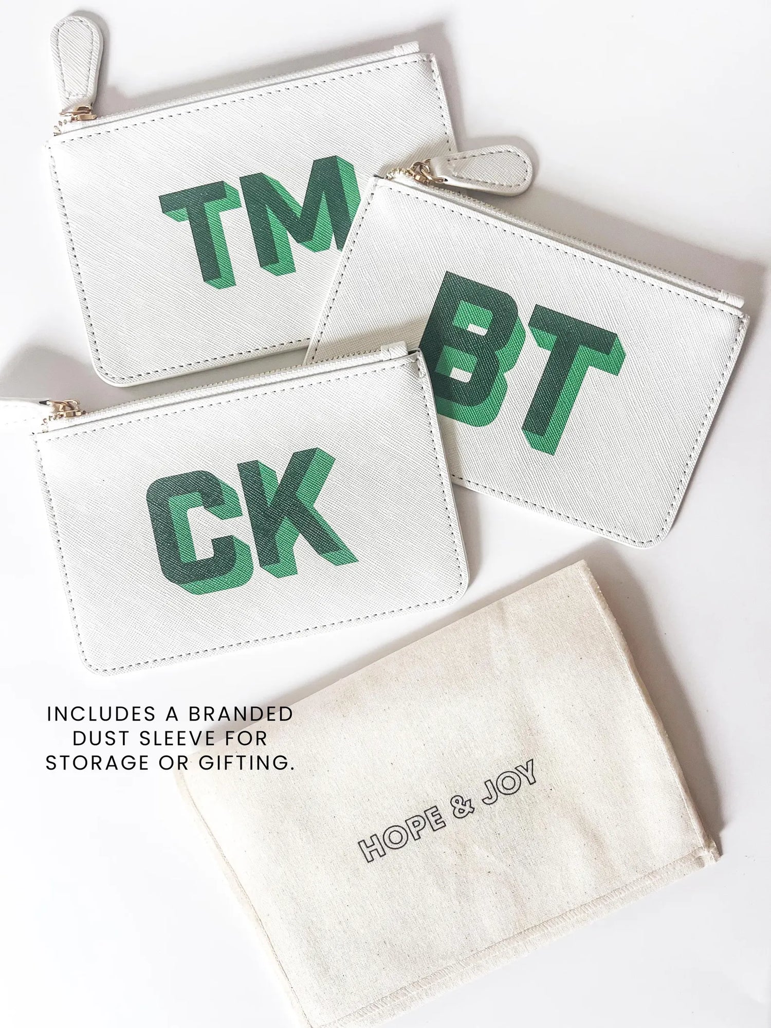 Vegan Leather Monogram Wallet