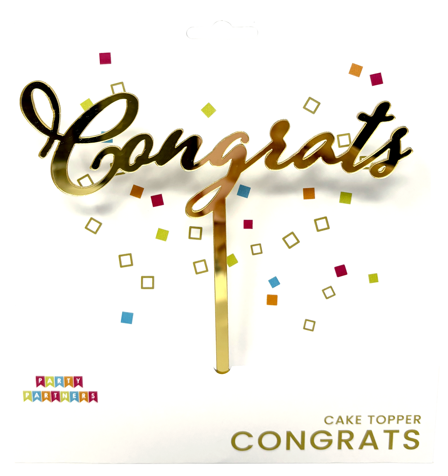 Congrats Gold Cake Topper