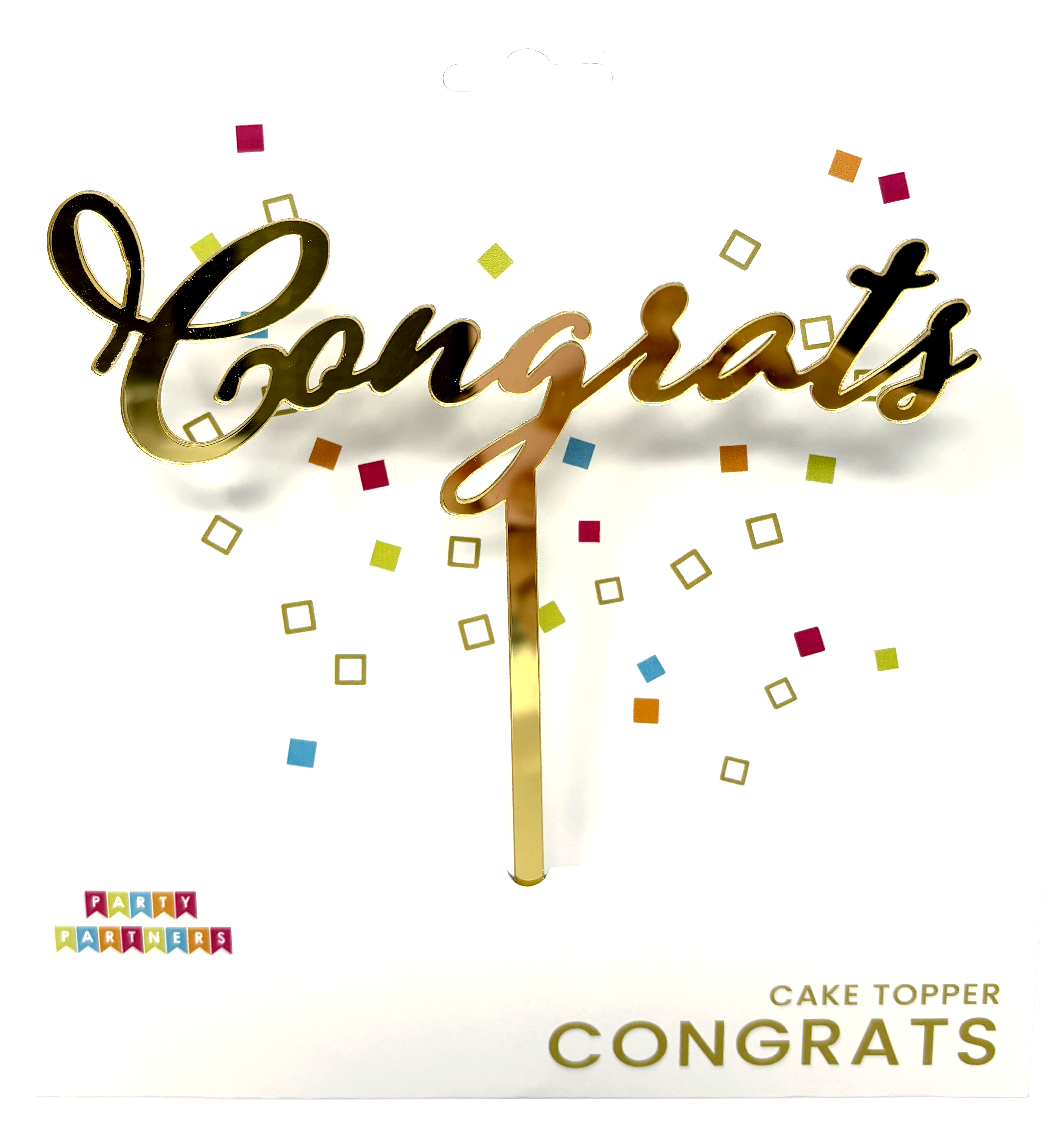 Congrats Gold Cake Topper