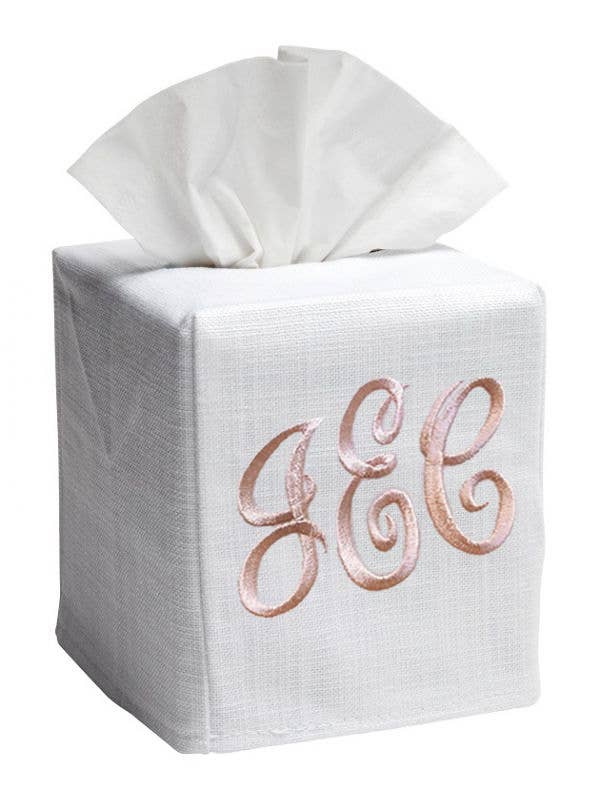 Embroidered Tissue Box Cover