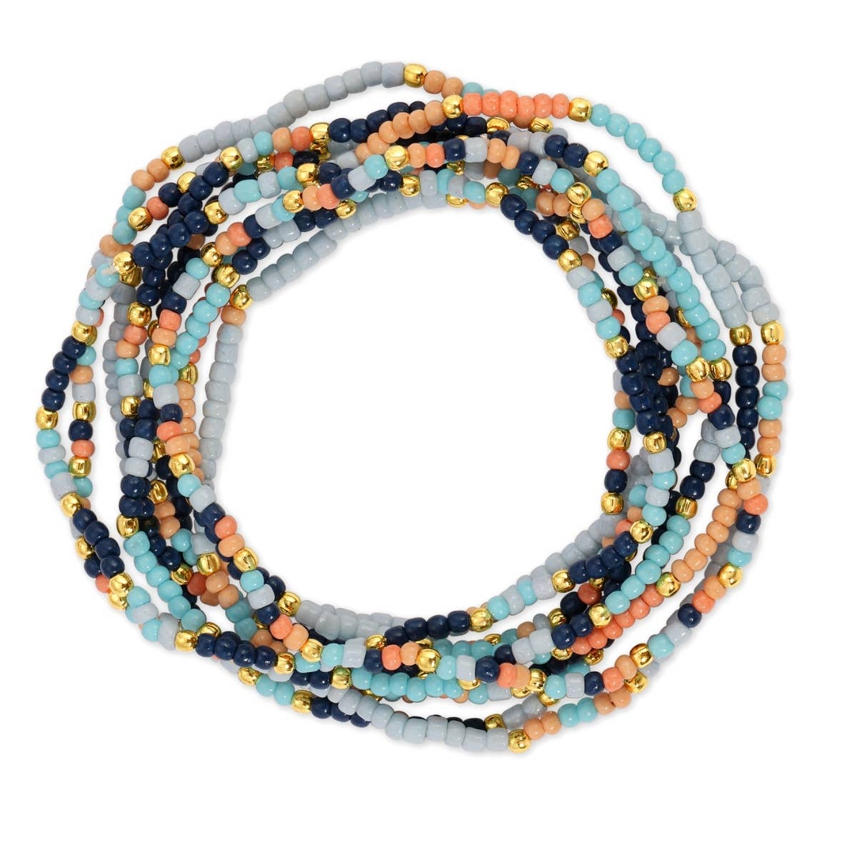 Assorted 2mm Stretch Seed Bead Bracelets