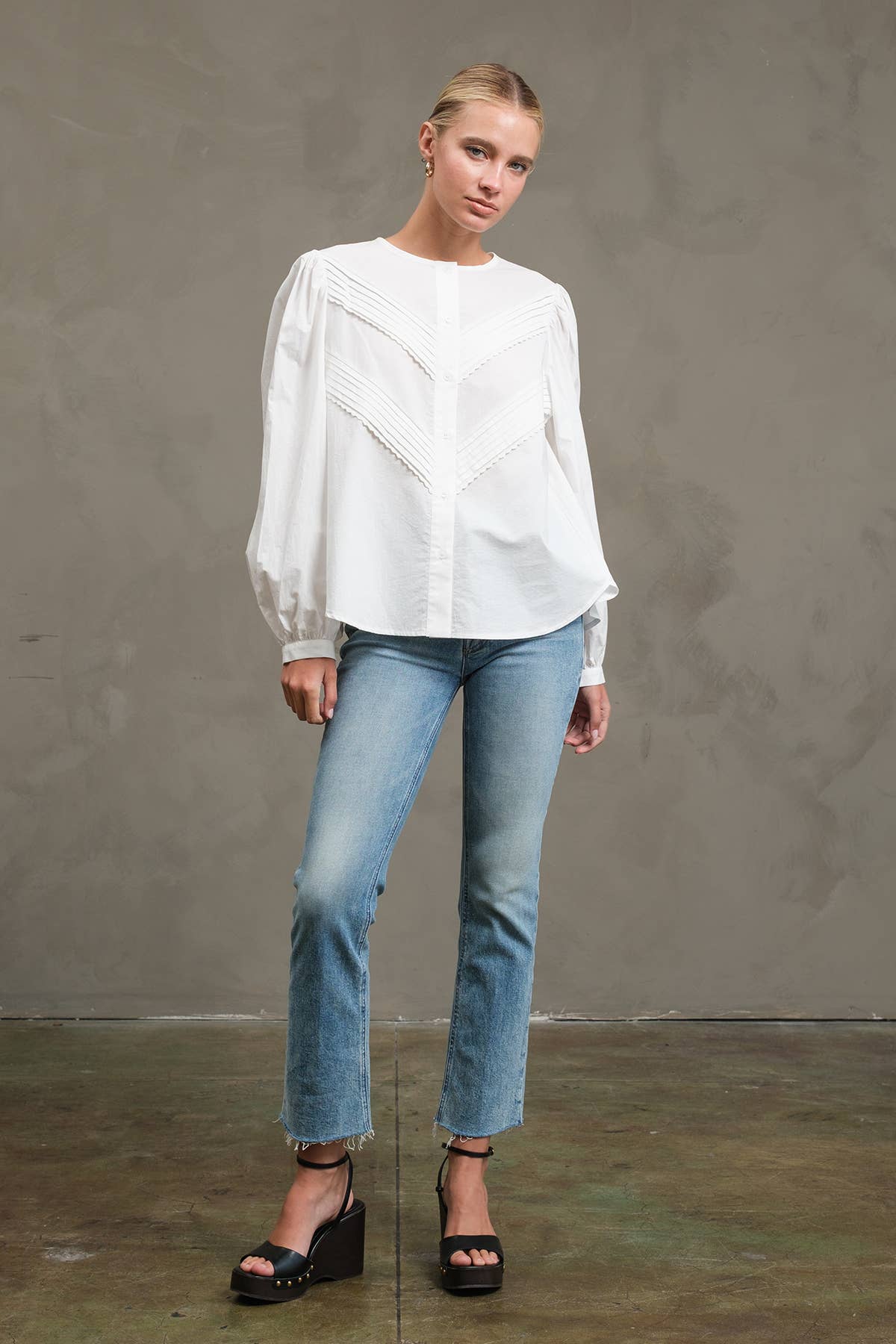 Classic Pintuck Blouse