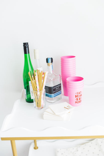 Eat, Drink, and Be Merry Plastic Cups