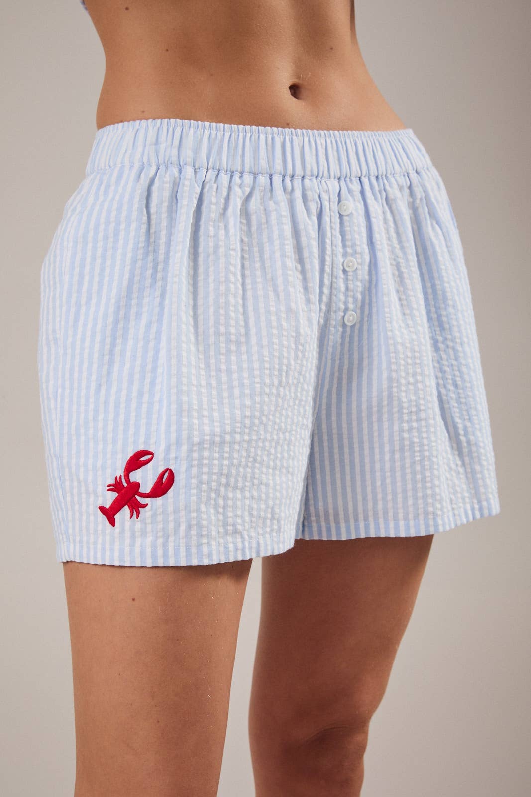 Boxer With Lobster Embroidery