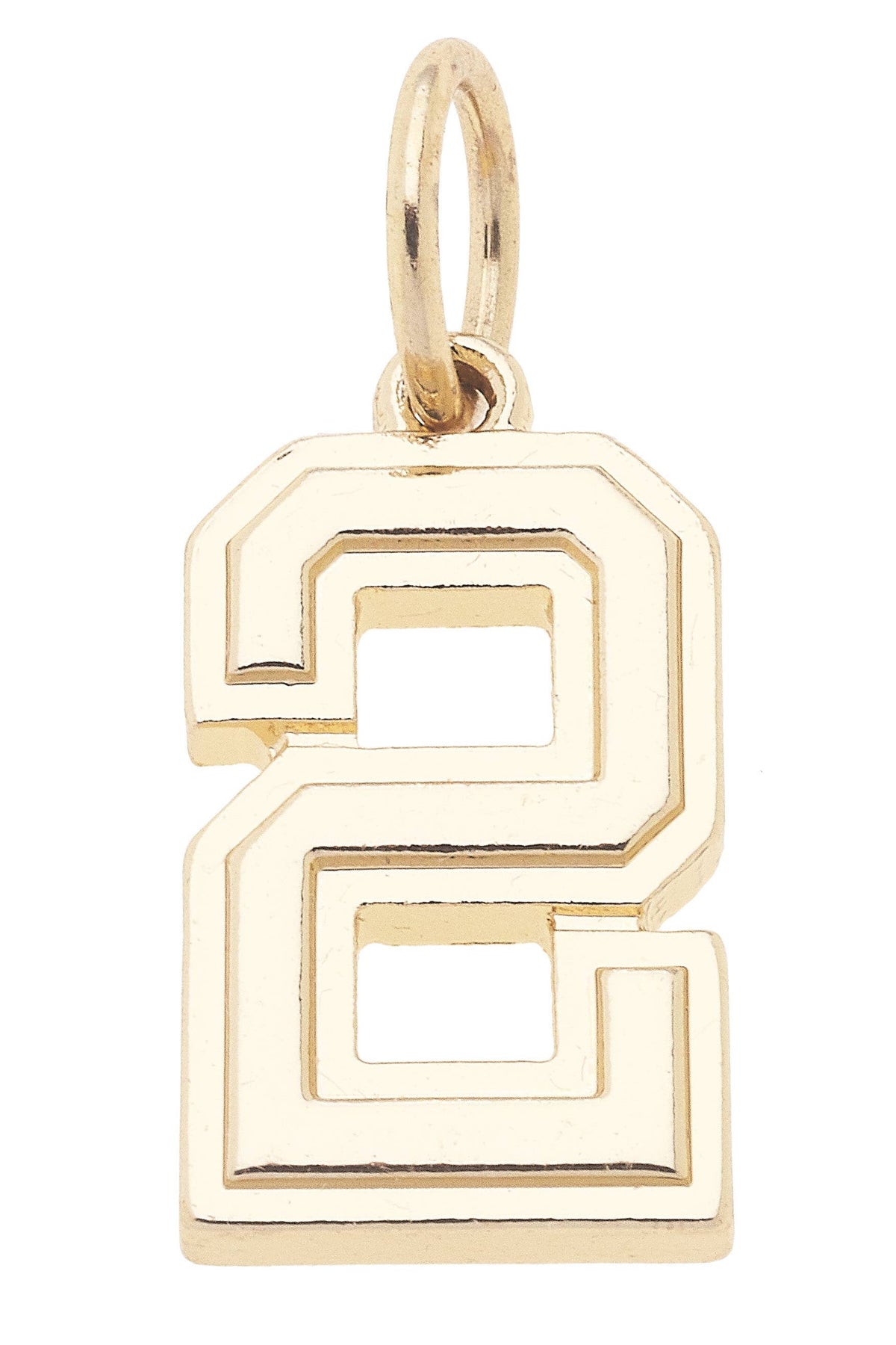 Number Charm in Shiny Gold