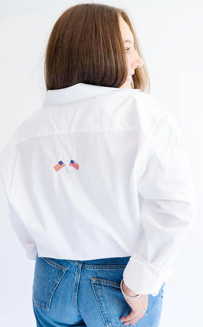 Favorite Icons White Button Down Shirt