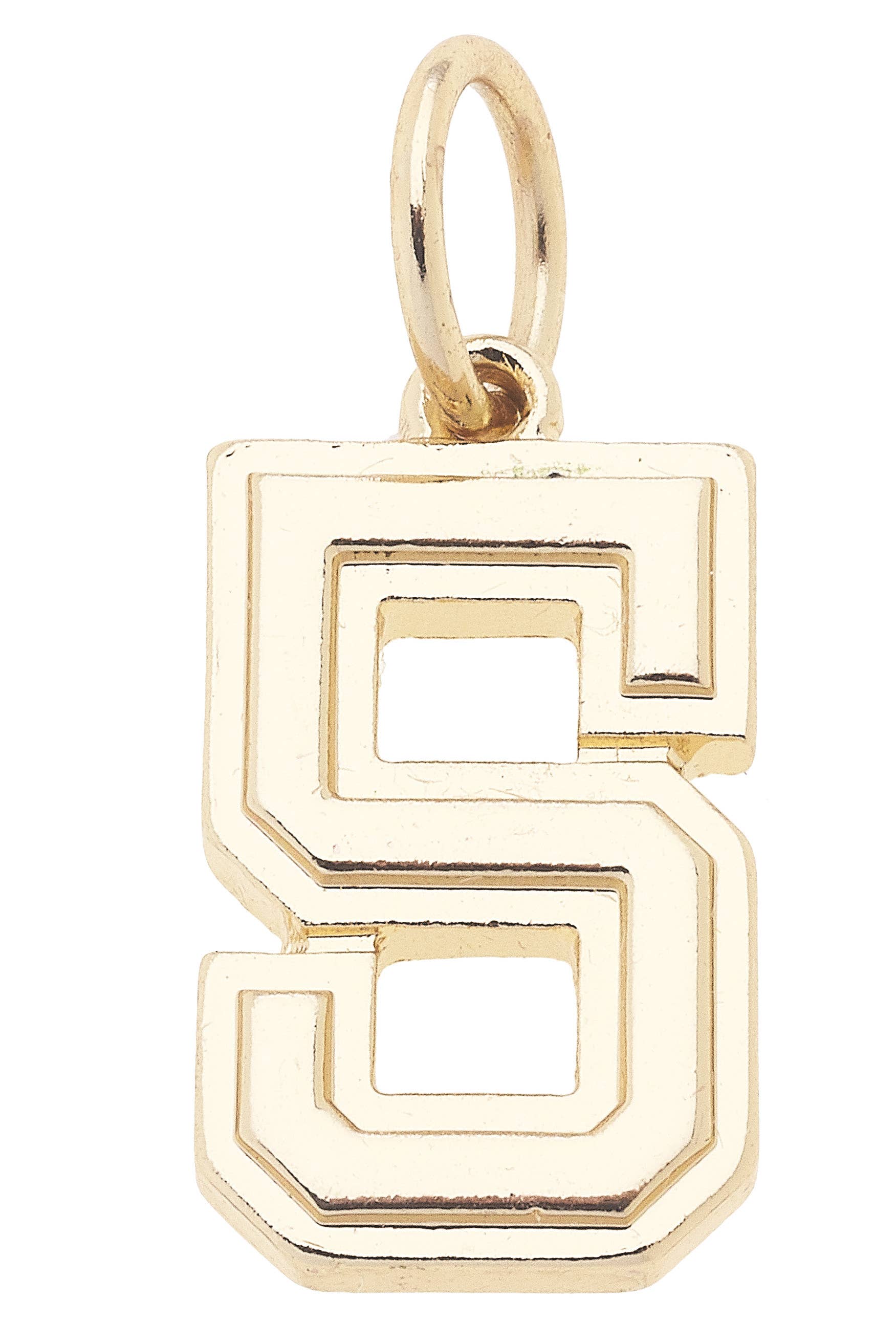 Number Charm in Shiny Gold