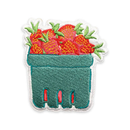 Strawberry Basket Iron-On Patch