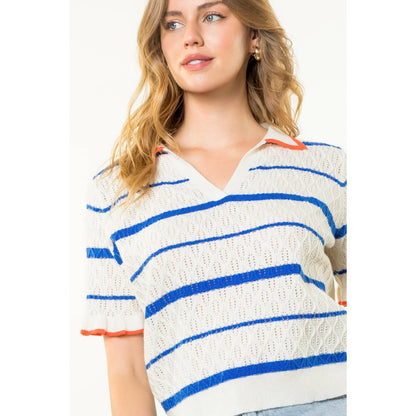 Short Sleeve Textured Knit Top