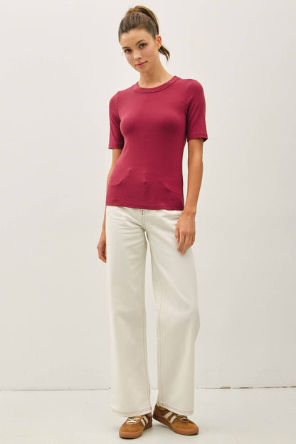 Ultra Soft Basic Short Sleeve Top
