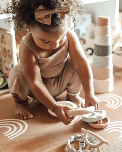 Silicone Stacking Ring Sensory Play Tower