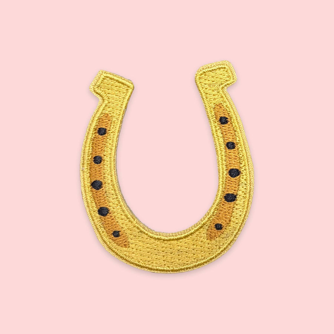 Lucky Horseshoe Embroidered Iron-On Patch