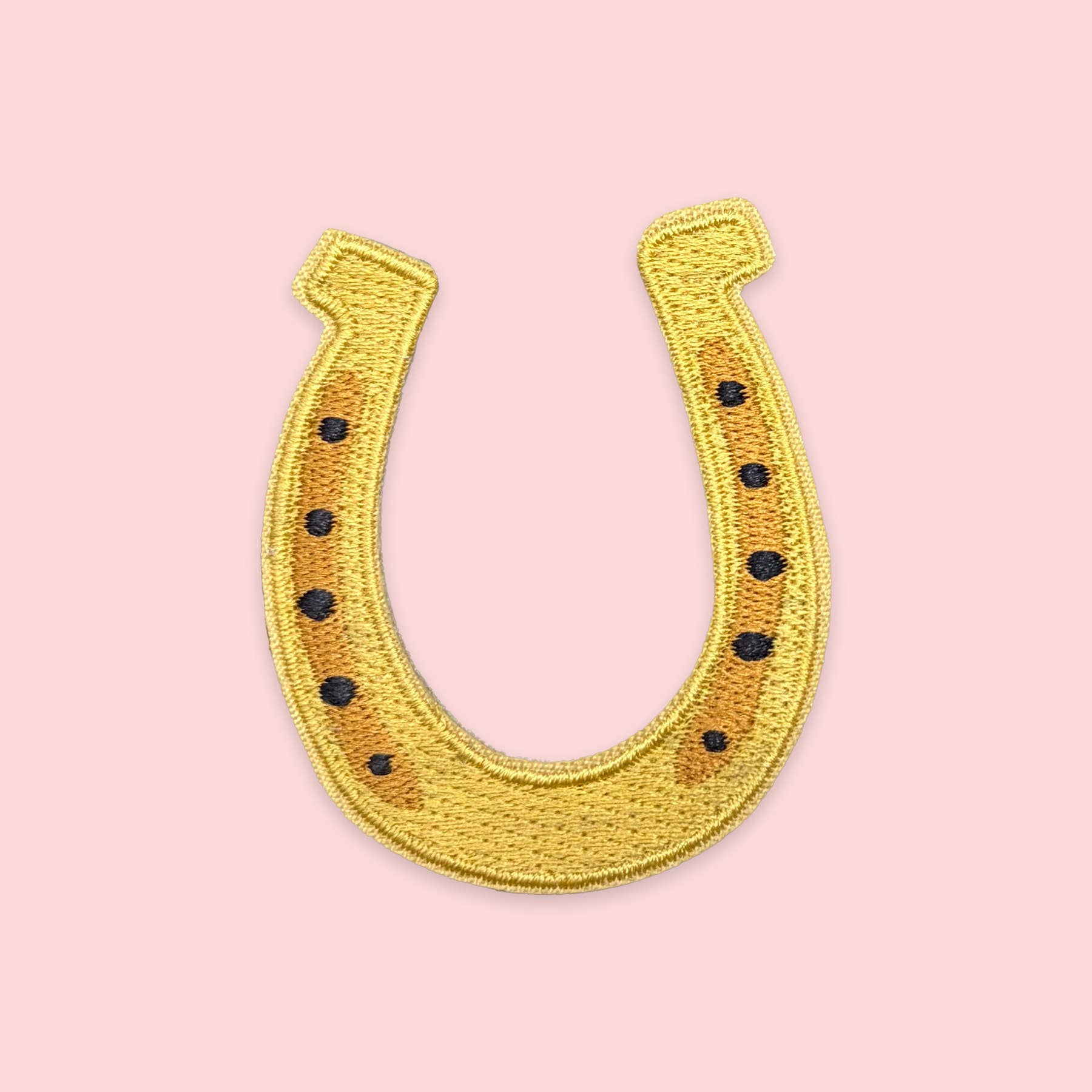 Lucky Horseshoe Embroidered Iron-On Patch