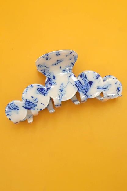 Vintage Toile Pattern Porcelain Hair Claw Clips
