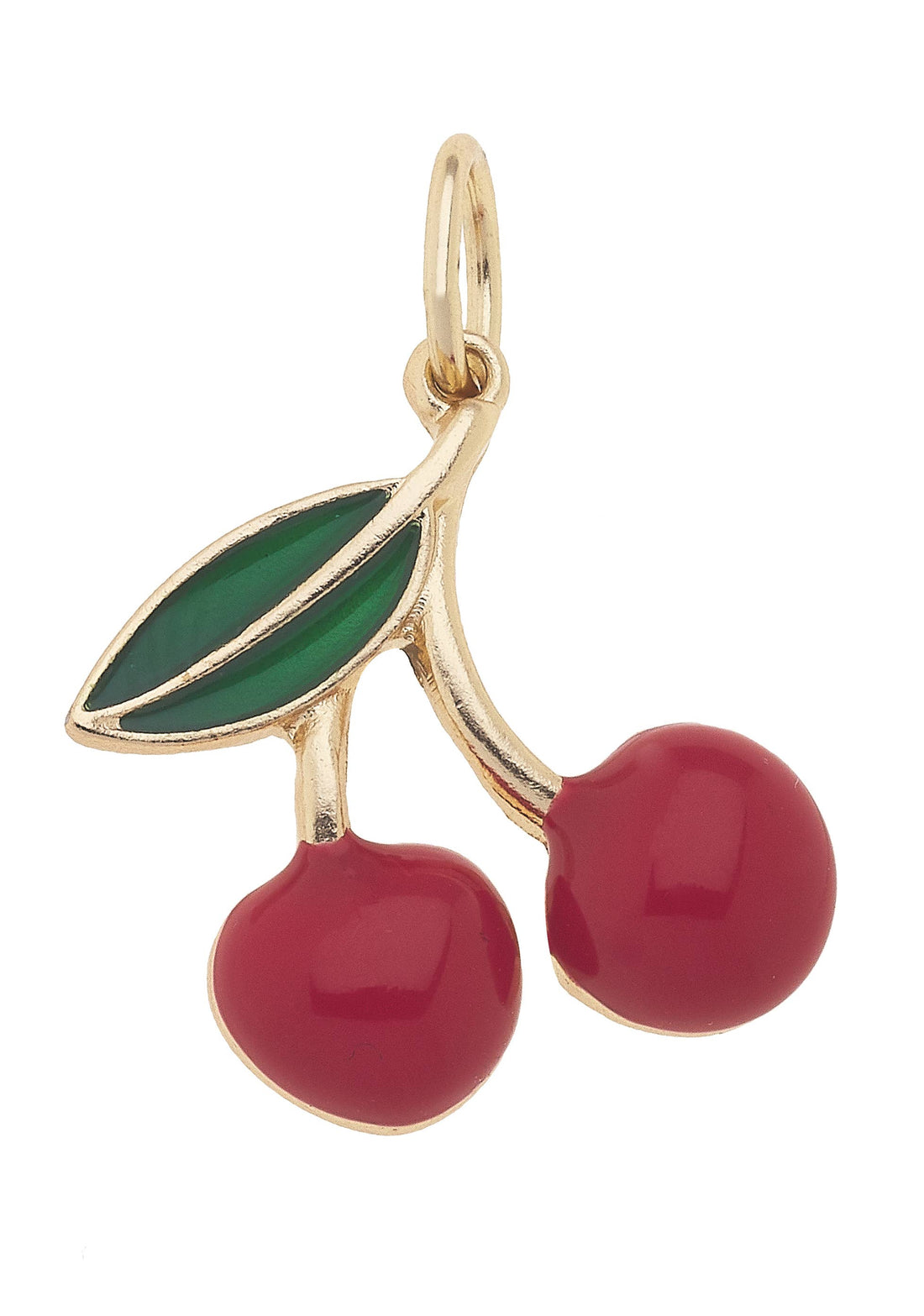 3-D Cherries Charm in Red &amp; Green