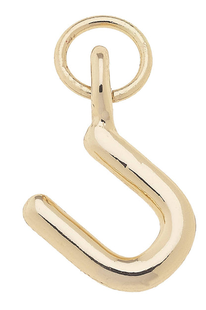 Mini Initial Charm in Shiny Gold