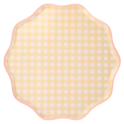Gingham Dinner Plates